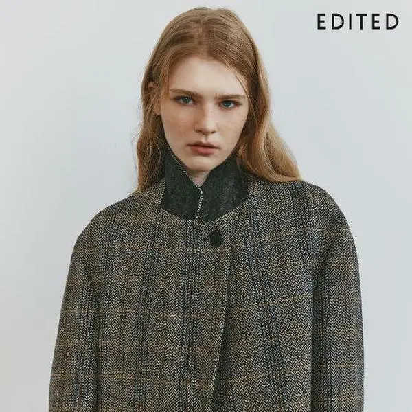 (EDITED)26FW 최신상 에디티드 헤링본 체크 울 혼방 자켓