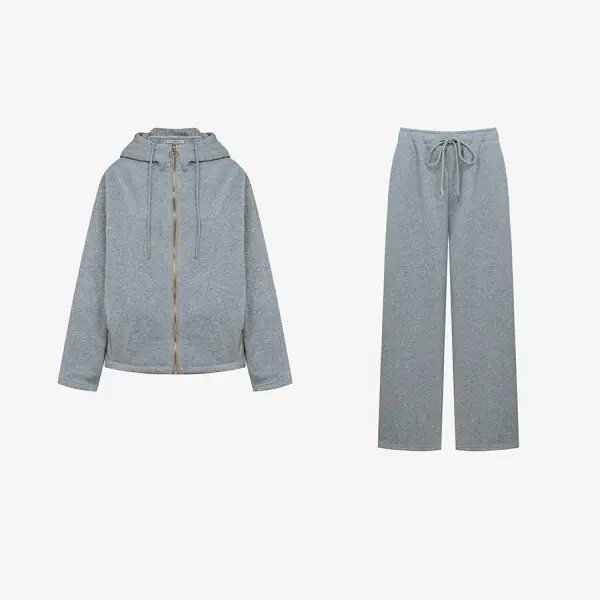 기모 안감 후드 집업 + 밴딩 팬츠 SET (VLOAY1593)
