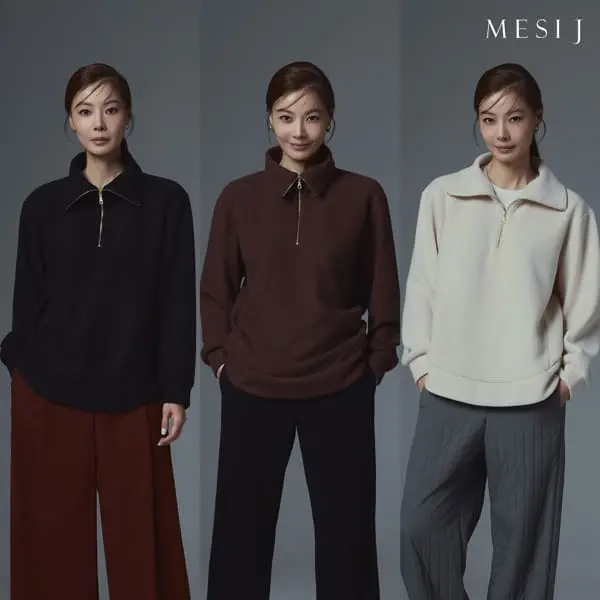 (현대홈쇼핑)배우 윤소이가 선택한메시제이 포근 집업 블라우스 3종