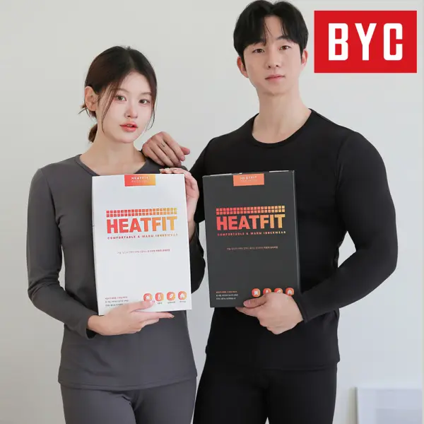BYC 히트핏 외 남성 여성 내복 상하 세트 내의 기모 융 양모 겨울 남자 여자 성인 보온 발열 타이즈