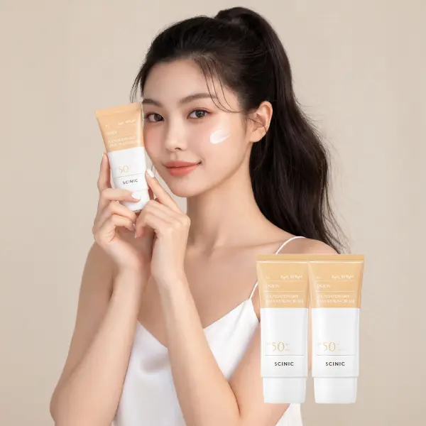 싸이닉 본사 엔조이 톤업 파데스킵 선크림 50g 1+1 파운데이션 필요없는 선크림 원플원 초특가딜
