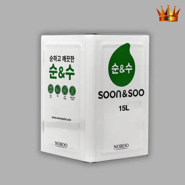 노루페인트 순앤수100 플러스 15L 백색 친환경 인테리어 내부용 수성