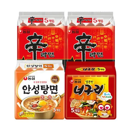 신라면10입 +안성탕면5입 +너구리5입 (총 20봉)