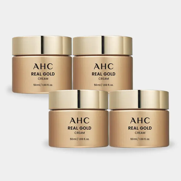 AHC 리얼 골드 크림 50ml 4개 +(증정)에센셜마스크 2매+쇼핑백(버터)