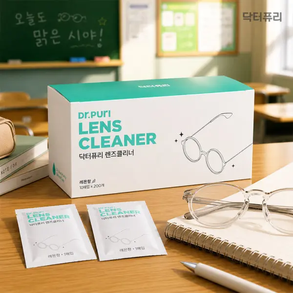 [닥터퓨리]닥터퓨리 렌즈클리너 일회용 티슈 200매입 레몬향 안경닦이 안경클리너 (쿠폰가 14,280원/무료)
