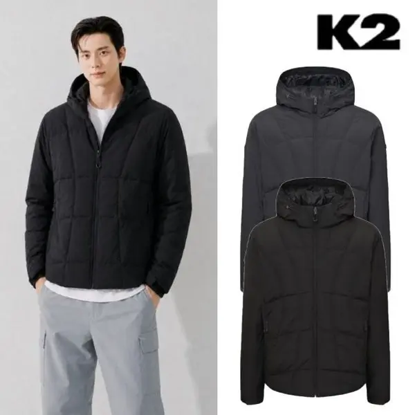 갤러리아 K2 남성 간절기 경량 구스다운 슬림핏 패딩자켓 에어다이브 커브