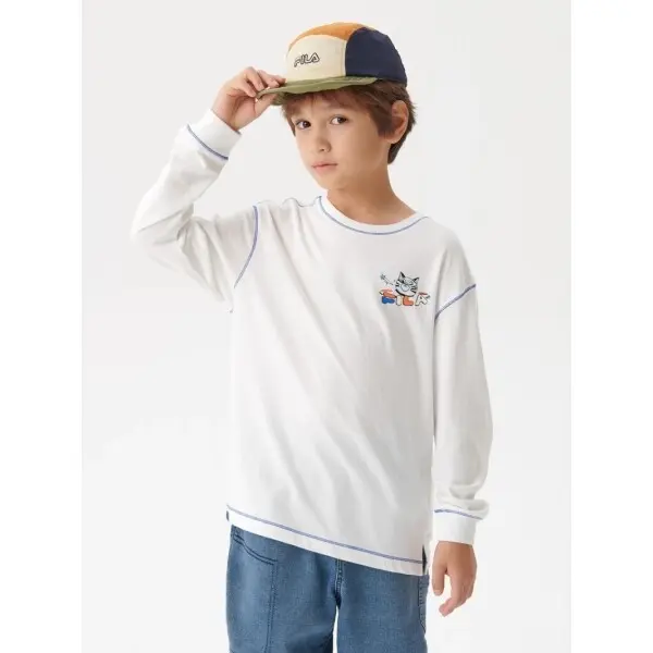 [휠라키즈](롯데백화점)키즈 어반 휠라X고주연 그래픽 티셔츠/FK2RLF3501X (13,190원/3,000원)