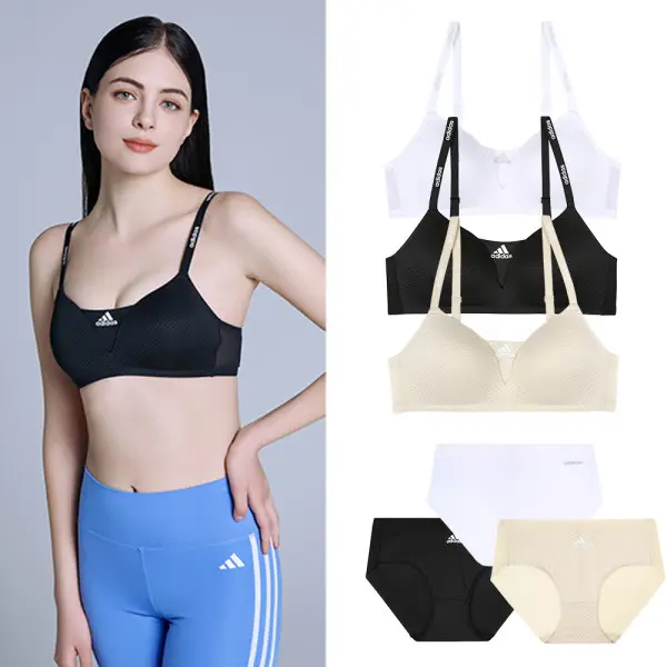 [아디다스]아디다스 속옷 교체기회 노와이어 퍼펙트핏 브라1장/헴팬티 2장 균일가 (쿠폰가 9,600원/무료)