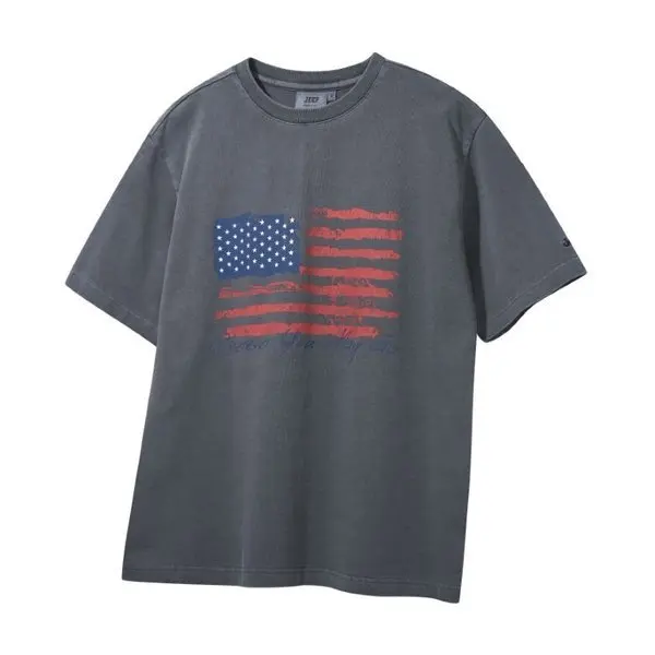 [Jeep(의류)]갤러리아 지프(Jeep) 남여공용 가먼트다잉 성조기 반팔티셔츠 R2201TS (쿠폰가 38,860원/무료)
