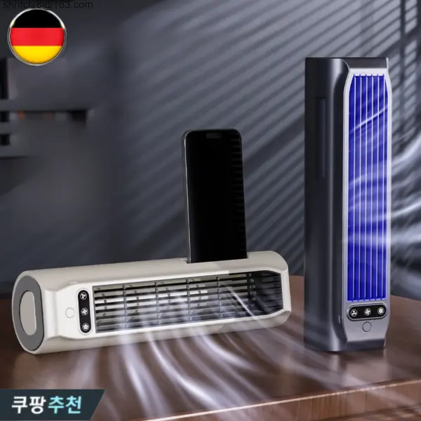 1/1+1 미니 데스크탑 에어컨 선풍기 탁상용에어컨 사무용 캠핑용 휴대용 선풍기 냉풍기 (35,720원/무료)