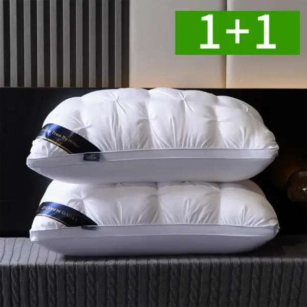 [오엠티]1+1 푹신한 퀼팅 호텔베개 70x46cm (쿠폰가 16,060원/무료)