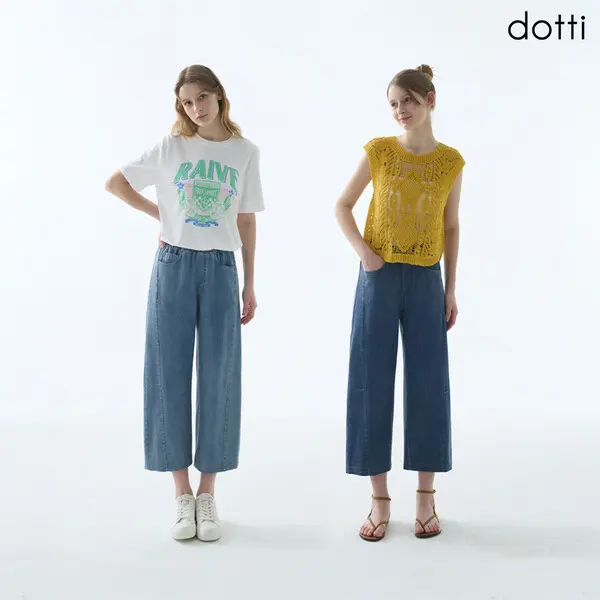 도티 26SS 여름 볼륨 데님팬츠 여성2종 (쿠폰가 36,050원/무료)