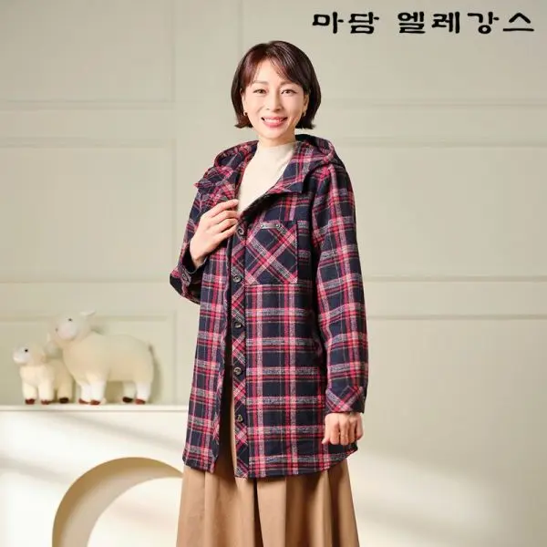 [마담엘레강스]마담엘레강스 첼시 울블렌디드 체크재킷 (쿠폰가 35,590원/무료)