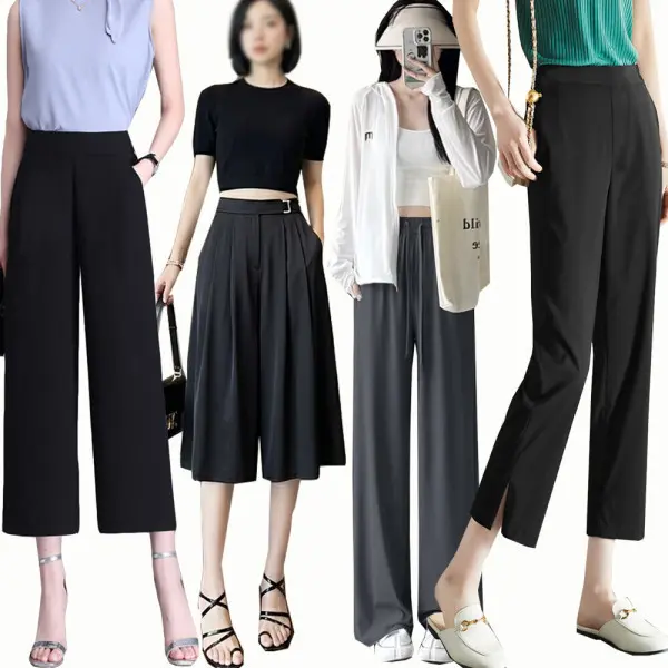 쿠폰할인 쿨링팬츠 여름바지 힙제이 35% 4XL/통바지/슬랙스 부츠컷/미시/8부/가을신상/치마바지/빅사이즈 (쿠폰가 5,130원/무료)