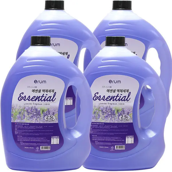 이룸에센셜 액체세제 2.5L 4개 라벤더향 세제 세탁세제 일반/드럼겸용 (쿠폰가 8,110원/무료)
