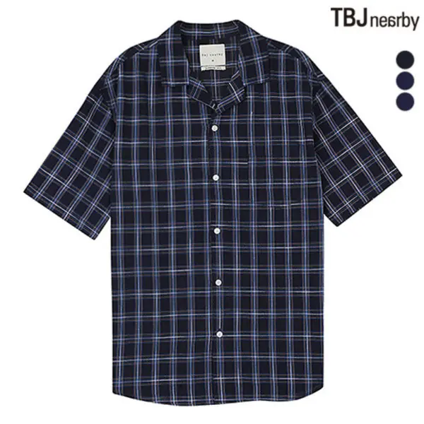[TBJ]남성 5부 체크 셔츠 (SET-UP)(T182SH370P) (쿠폰가 4,250원/3,000원)