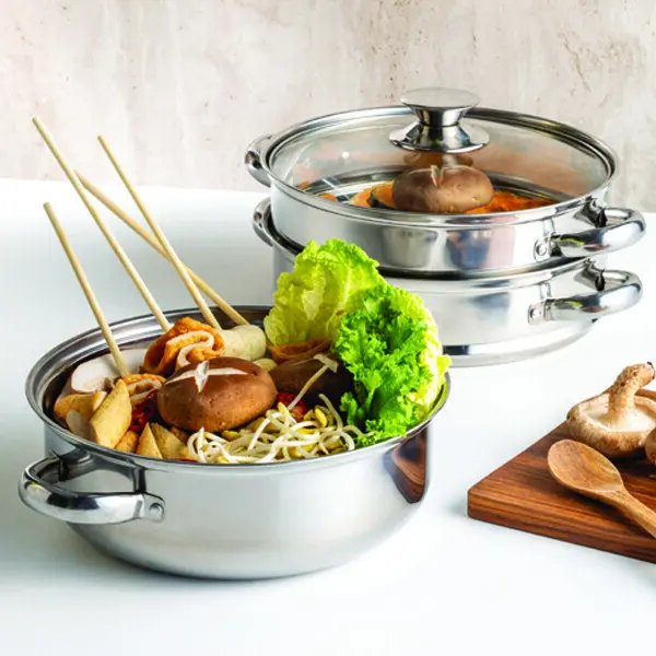 [바이마르]바이마르 엔틱 스테인레스 IH 3단 24cm 찜솥 (쿠폰가 10,620원/무료)