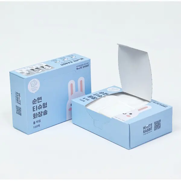 화이트래빗 / 티슈형 펼쳐쓰는 화장솜 / 100%순면 / 국내제조 / 대용량 무료배송 (쿠폰가 16,650원/무료)