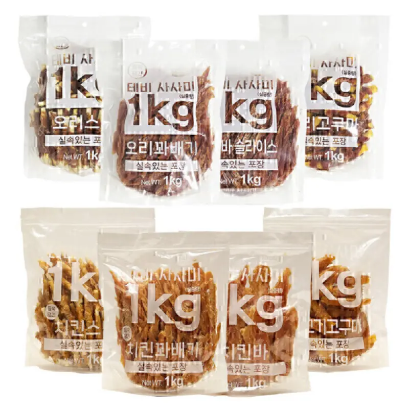 테비 사사미 1kg 4종 강아지간식