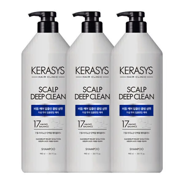 (10%결제할인)케라시스 두피클리닉 스칼프 샴푸/컨디셔너 3종 980ml 3개 / 지성두피 비듬두피 중건성두피 (쿠폰가 14,760원/무료)