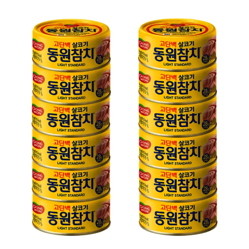 동원 라이트 스탠다드 참치 150g 원터치 12개