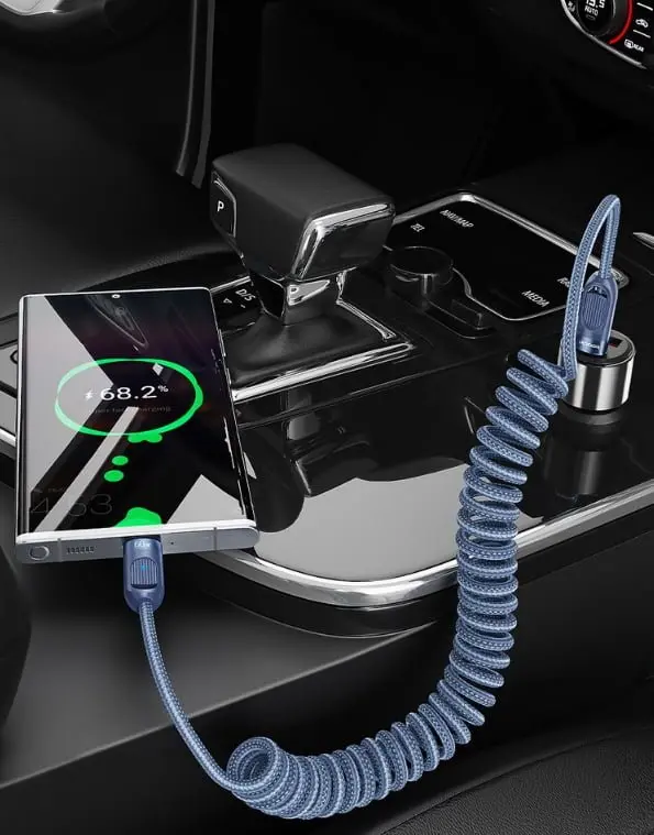 Toocki PD60W 코일 C타입 차량용 초고속 충전 케이블 (5,950원/와우무료)