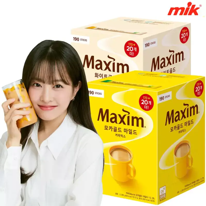 [10% 중복쿠 폰]맥심 모카골드/ 화이트골드 커피믹스 190T 1개/2개 외 [믹스커피/카누/라떼/다카페인/다크]