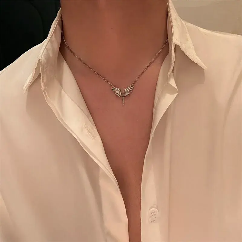 새로운 창의성 천사 날개 독특한 디자인 펜던트 목걸이 클래식 액세서리