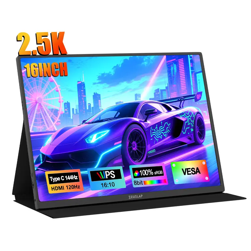ZEUSLAP 16인치 2.5K 144Hz 휴대용 모니터