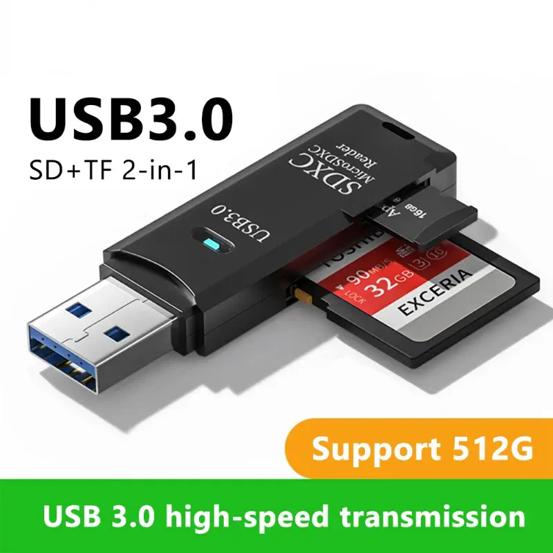 USB 3.0 마이크로 SD TF 카드 리더