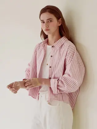 [12차][컬러추가] Stripe crop basic shirt_6 Colors