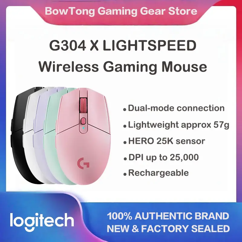 로지텍 G304X 무선 게이밍 마우스 57g 경량 듀얼 모드