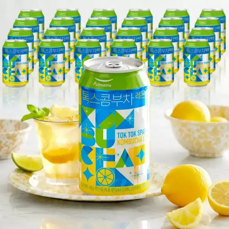 풀무원 레몬 톡스콤부차 스파클링 350ml x 24캔 / 소비기한 27년 3월 13일