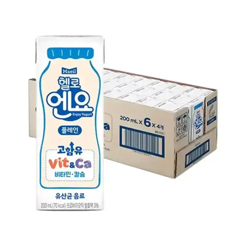 [매일유업] 헬로엔요 플레인 200ml, 24팩, 1개