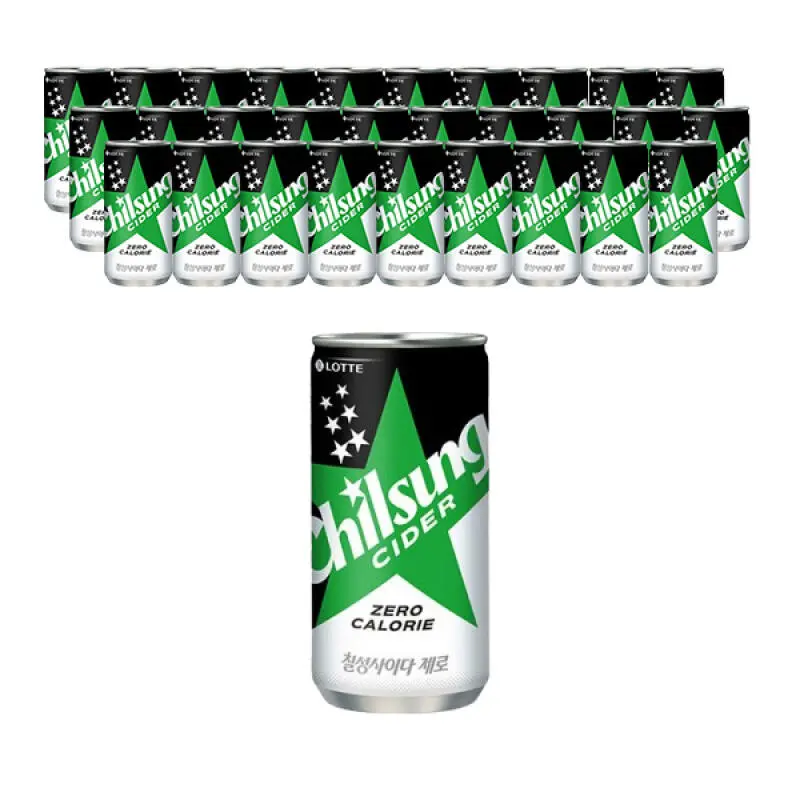 [롯데칠성] 칠성사이다 제로, 210ml, 30캔