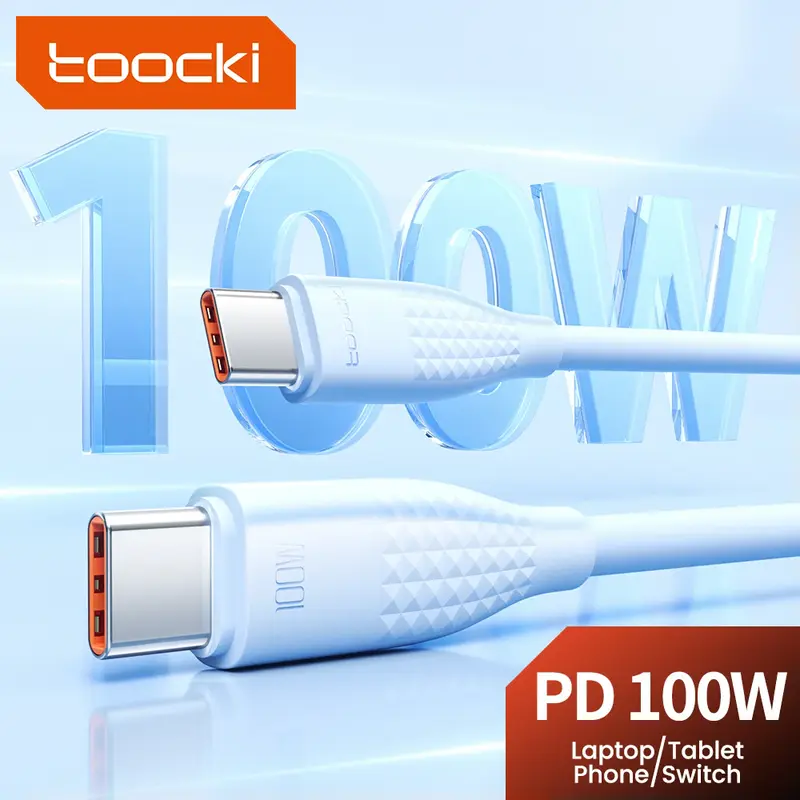 Toocki 100W USB C-유형 C 케이블 iPhone 15