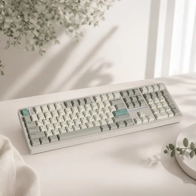[박스개봉 - 변심반품] 플럭스 가스켓 기계식 키보드 PLX-KB108MCWH