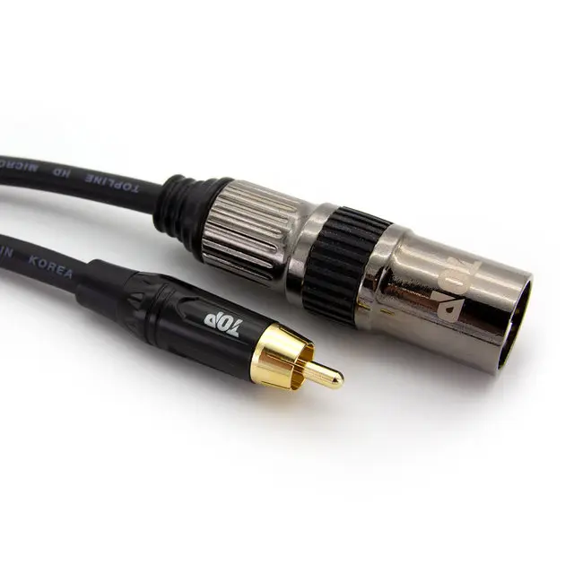 HDTOP 국산 제작 RCA 수 TO XLR 수 케이블 1.5M HT-TP649