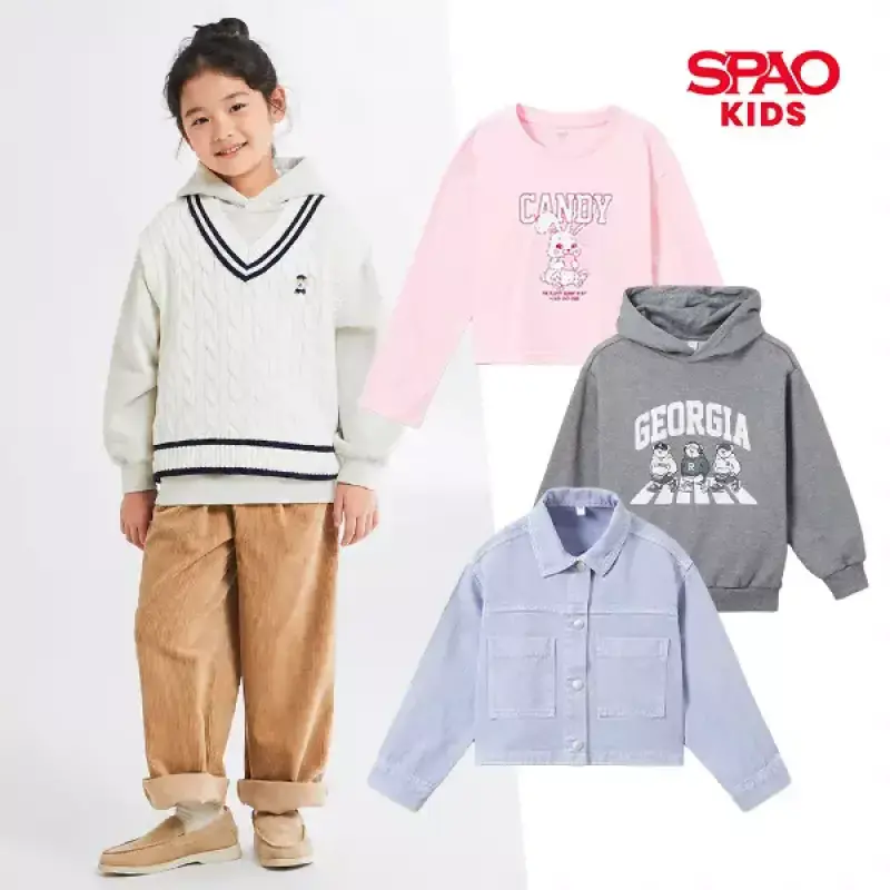 [스파오키즈+30%] 썸머클리어런스+가을맞이준비 /티셔츠/셋업/원피스/팬츠/아우트 外
