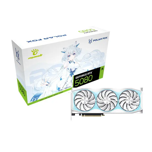 MANLI 지포스 RTX 5080 Polar Fox V2 D7 OC 16GB인텍앤컴퍼니 VGA 그래픽카드 신버전