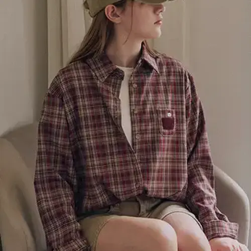 [슬로우롤리][3차] Check pocket shirt_2 Colors