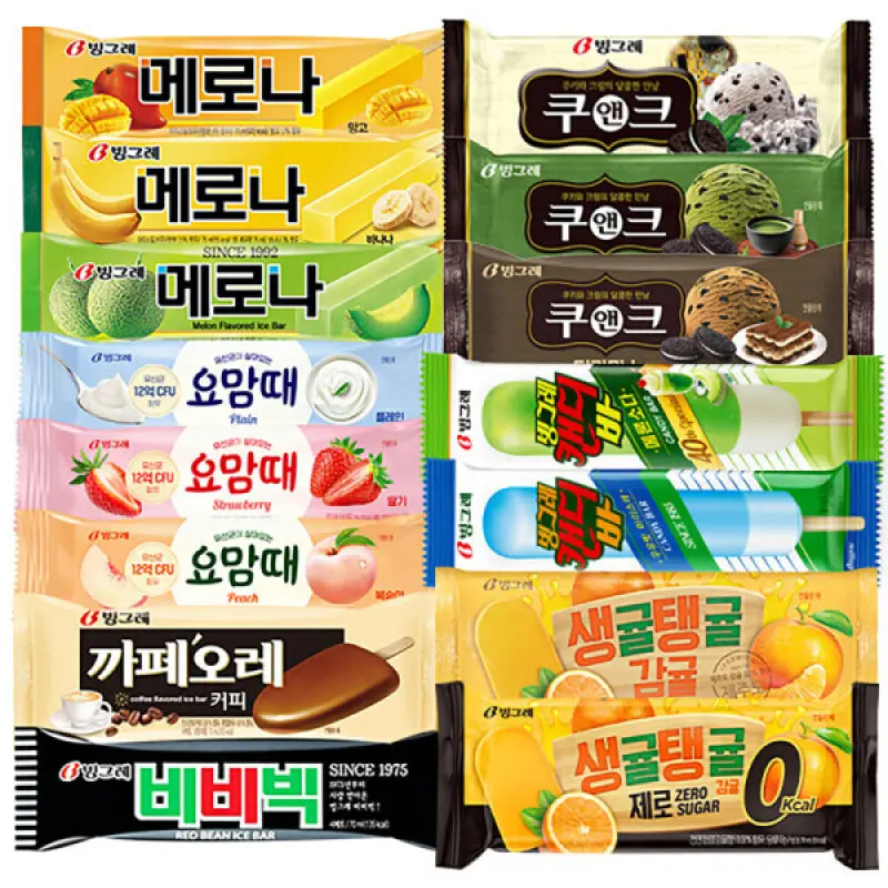 메로나 20개 +비비빅(팥) 20개 등 인기아이스크림 바 40개 골라담기