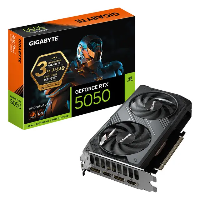 GIGABYTE 지포스 RTX 5050 WINDFORCE OC D6 8GB 제이씨현_VGA