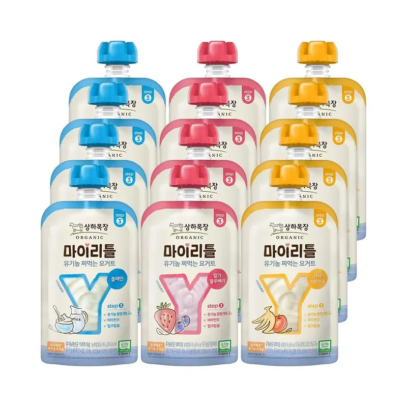 [매일]상하 마이리틀 요거트 3종 플레인/사과바나나/딸기블루베리 85g 4+4+4 골라담기 : 롯데ON