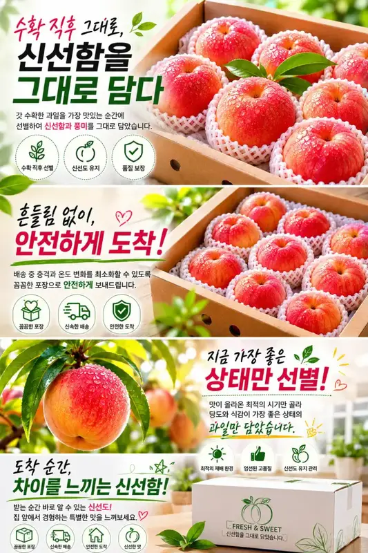 [지금이제철] 아삭아삭한 딱복 과즙이 줄줄흐르는 몰랑이 아삭이 황도 백도 랜덤출고