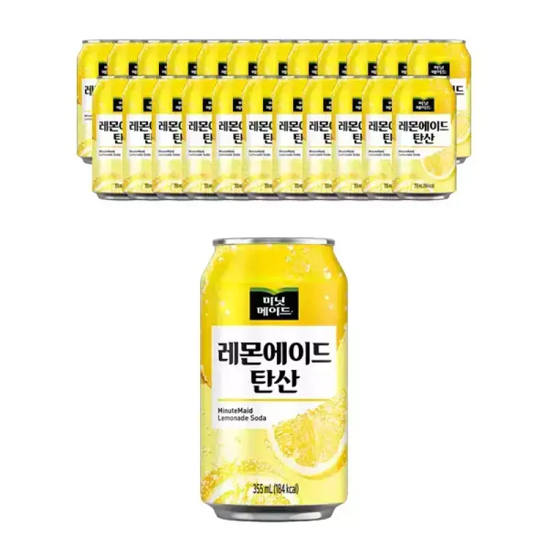 [해태음료] 미닛메이드 레몬에이드 탄산 CAN, 355ml, 24개