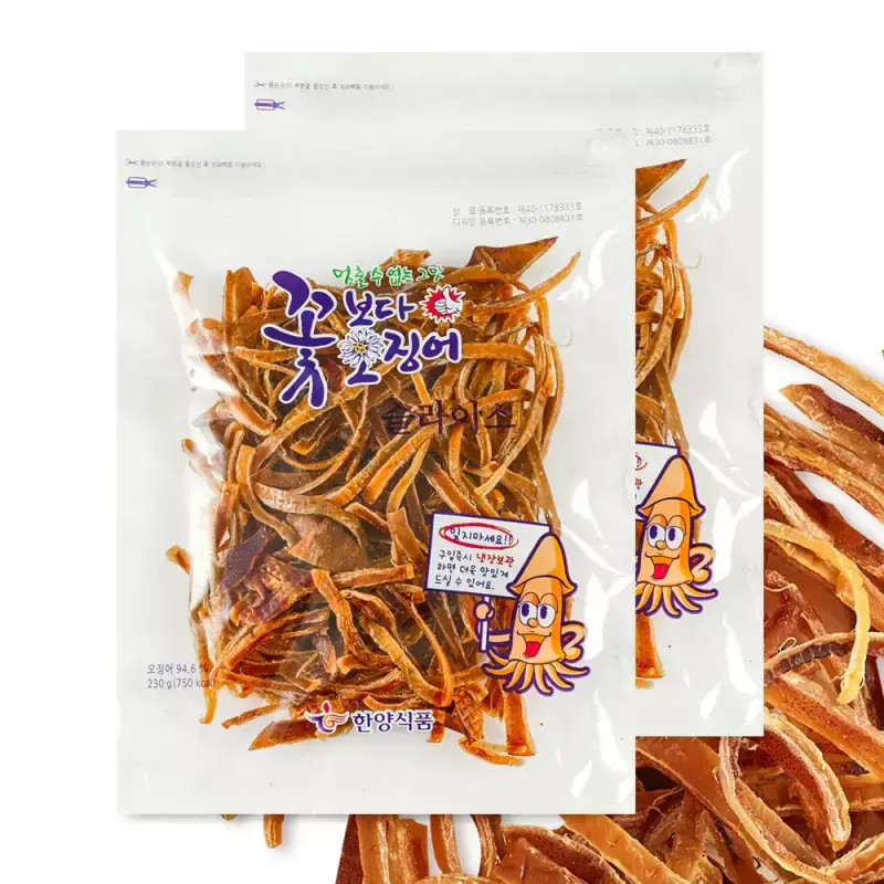 한양식품 꽃보다오징어 슬라이스 230g+230g