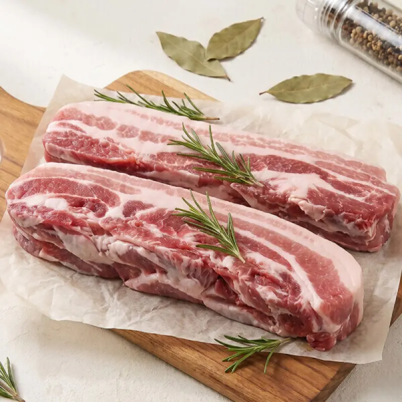(신선집중) 바베큐/수육용 통삼겹살 2KG (1kg+1kg) 무료배송