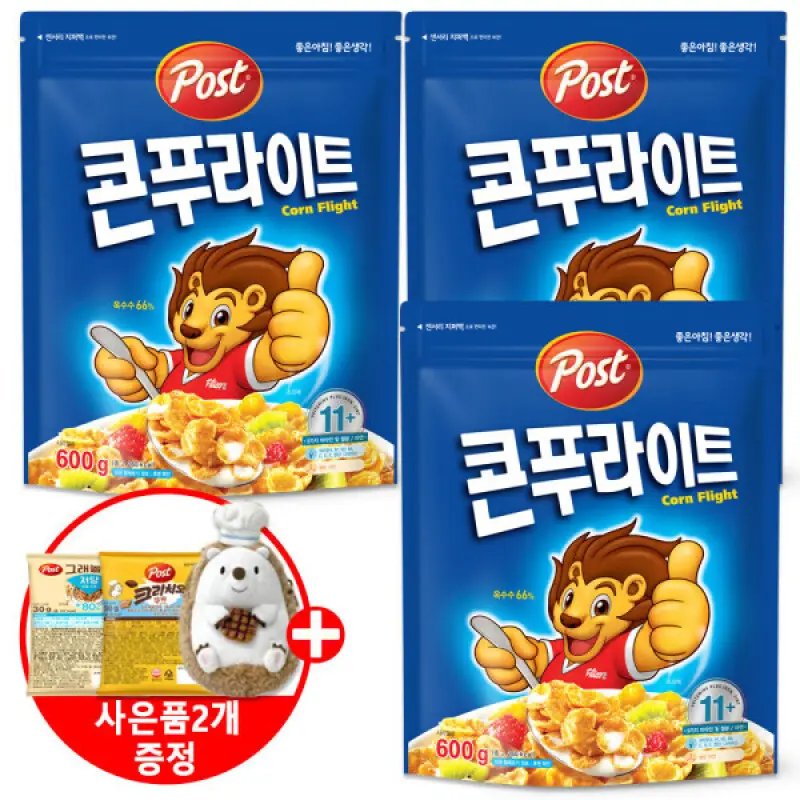 포스트 콘푸라이트 600gX3개+에코백+꼬마씨리얼30g(랜덤)