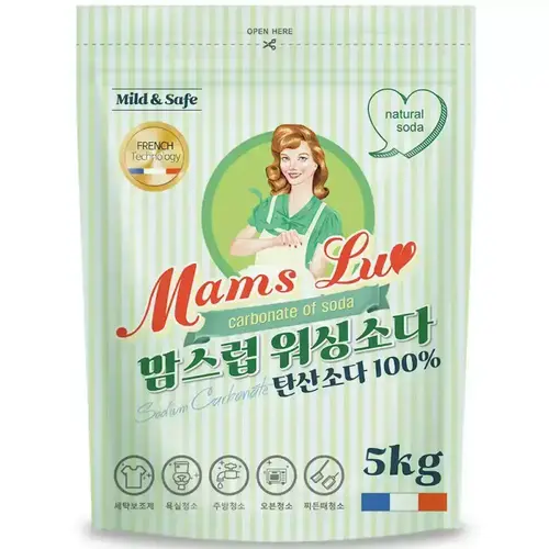 맘스럽 워싱소다 파우치 5kg 땀냄새제거 세탁 빨래 가루세제